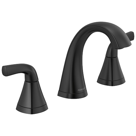 Peerless Parkwood Two Handle Widespread Lavatory Faucet In Matte Black P3535LF-BL
