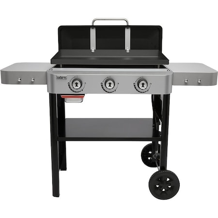 Weber Gas Grill, 36,000 Btu, LPG, 3-Burner, Carbon Steel/Stainless Steel Body, Black 43310201