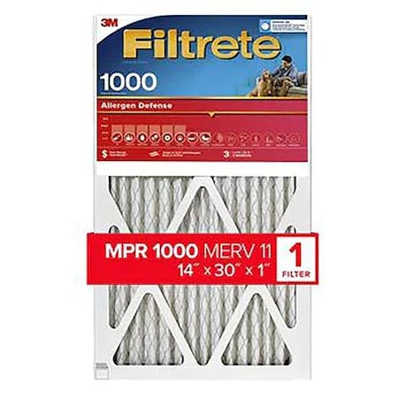 Filtrete Allergen Defense Pleated Air Filter, 14x30x1 9824-4