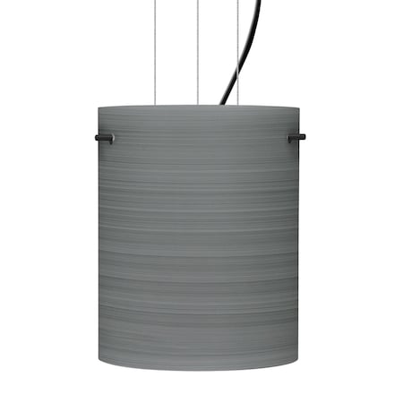 Besa Lighting Besa Tamburo 8 Cable Pendant, Titan, Black Finish, 1x 11W LED 1KG-4006TN-LED-BK
