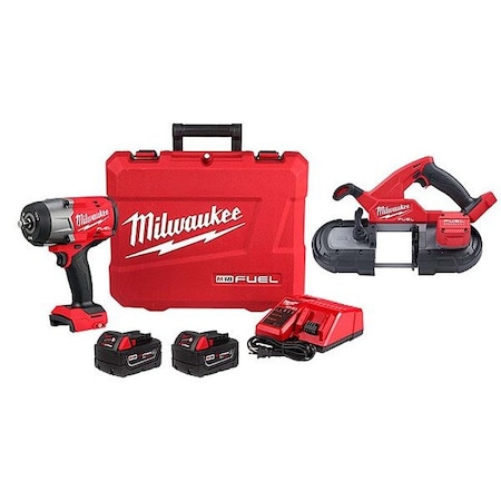 Milwaukee Tool M18 FUEL 1/2" HTIW + M18 FUEL Band Saw 2967-22, 2829-20