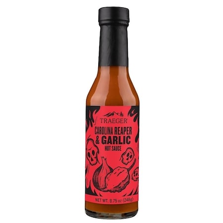 Traeger Barbeque Sauce, Carolina Reaper, Garlic Flavor, 875 oz Bottle HOT004