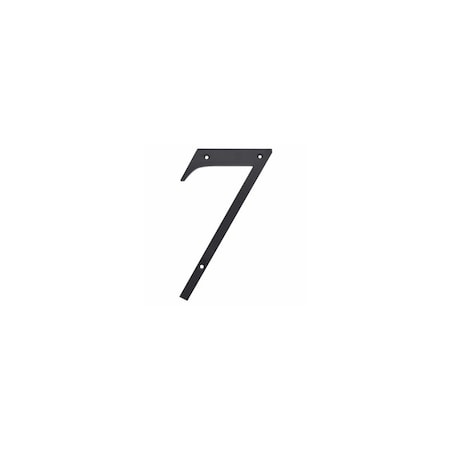 Hillman House Address Number 7, Nail-On, Black Plastic, 6 In. 847381