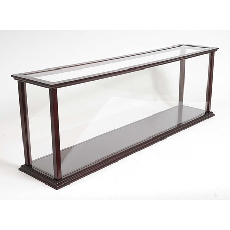 Homeroots 39in Dark Brown Glass Standard Display Stand 364366