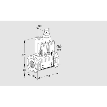 Honeywell Kromschroder VLV, DBL SOLND, 80MM ISO FLG, VCS780F05NLQ KS88204456
