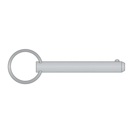 Huyett Detent Pin, 300 Stainless Steel, 0.312 in Dia x 4.000 in Effective Length x 0.317 in Hole Dia DTPS-0312-4000