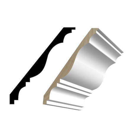 Reso Radiata pine, White, 96 in L, 0.68 in H, 6.5 in W, Primed RMC-M614-96-3