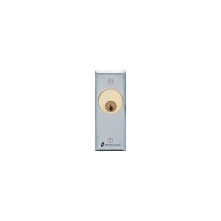 Alarm Controls MCK1 SPDT Momentary Action Keyswitch Satin Stainless Steel MCK1