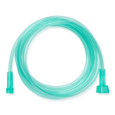 Medline Green Crush-Resistant Oxygen Tubing, 25', Standard Connector HCS4525GH