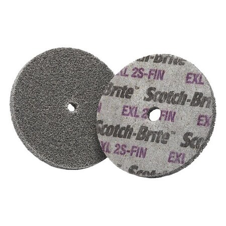 Scotch-Brite Unitized Wheel, 4 in Dia, 1/2 in W, 1/4 in Arbor Hole 7000120678
