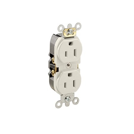 Leviton Industrial Series Heavy Duty Grade Duplex Receptacle, 15 Amp, 125 Volt 5262-ST