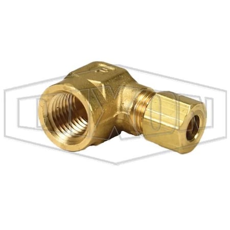 Dixon The Right Connection Tube-to-Pipe Elbow, 1/8 in x 5/16-24 Nominal, Tube x Straight FPT End Style, Br 170C-0202