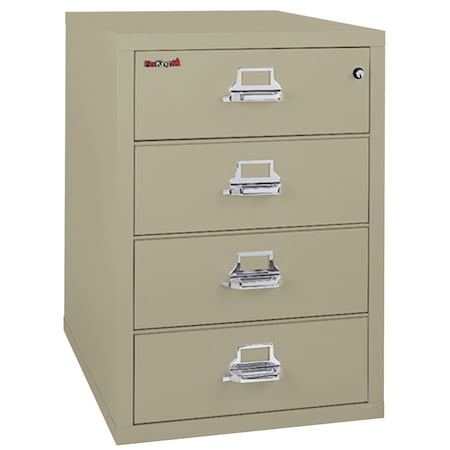 Fireking 4 Drawer, 1 Hr Fire, Vertical, 25" wide for Card Check & Notes Pewter 4-2536-CPE