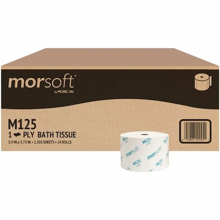 Morcon Morsoft 0.88in Core Bath Tissue Wh, PK24 M125