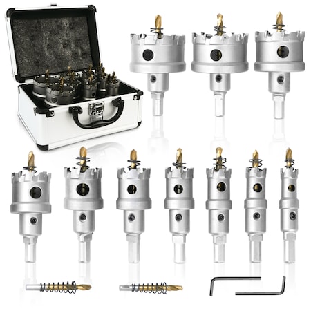 Monopro Carbide Hole Saw Kit 5/8in - 2-1/8in, 12 pc HS-M12