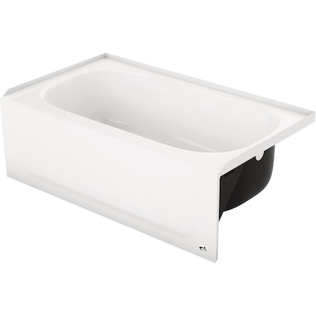 Bootz Honolulu 46-1/2''Lx27'' W Porcelain Enamel Alcove Right Drain Bathtub in Wht 011-3378-00