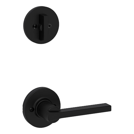 Kwikset Casey Lever with Round Rose Interior Single Cylinder Handleset Trim for Both 800 and 687 966CSLRDT-514.UNIV