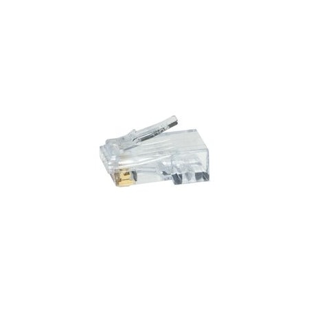 Cable Wholesale Platinum Tools ezEX-RJ45(38) Cat5e Crimp Connectors, Slide Through Wires, POE Compliant, 100047C