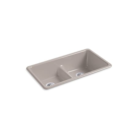 Kohler Iron/Tones Smart Divide 33" top-/undermount double-bowl kitchen sink 5312-TRF