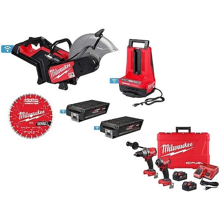Milwaukee Tool MXF Cut-Off Saw Kit + M18 FUEL Combo Kit MXF315-2XC, 3696-22