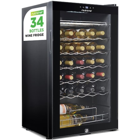 Nutrichef 34 Bottle Wine Fridge PKCWC345