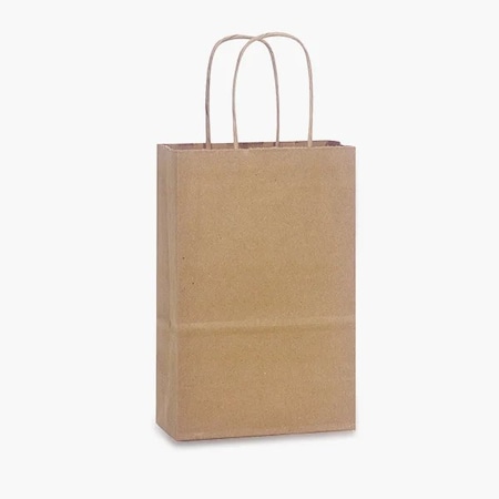 Duro Bag Natural Kraft 5.25X3.25X8.375 Paper Shoppers, 250PK K538