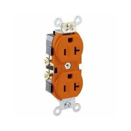 Leviton Commercial Grade Duplex Receptacle, 20 Amp, 125 Volt CR20-O