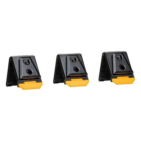 Toughbuilt ClipTechHubs, Black, Yellow, Plstc/Stl, 3PK TB-CT-150