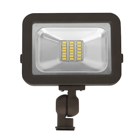 Factory 2U Lighting LED Flood Light 10w, 963lm, 5000K, Knuckle Mount, 100-277V AC, Bronze 803794