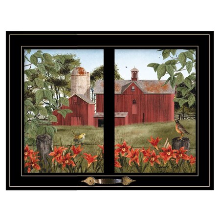 Homeroots Summer Days 4 Black Framed Print Wall Art 406221