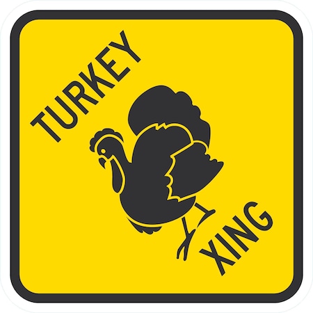 Lyle Turkey Xing (W/Graphic), 12x12, Engineer Grade, Yellow G-2001-EG_12x12