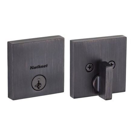Kwikset Residential Deadbolts Single Cylinder Reversible Venetian Bronze 258SQT-11PS.STRKP