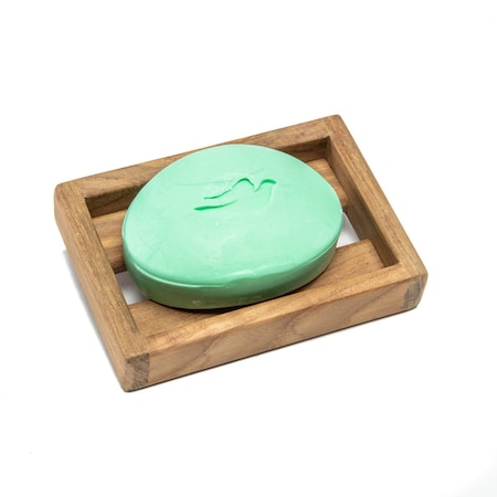 Homeroots Traditional Solid Teak Vanity Soap Dish 475838