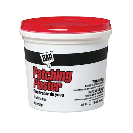 Dap Patching Plaster, 32 oz, Tub, White, Patching Plaster 52084
