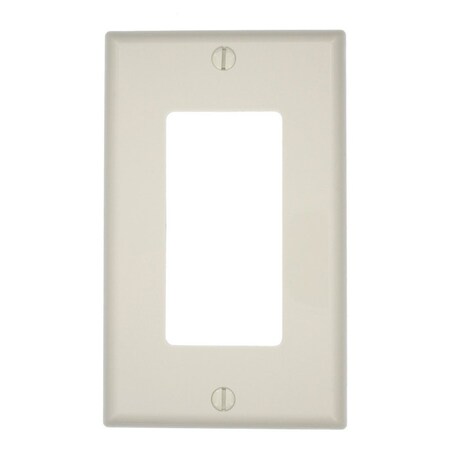 Leviton Decora Wallplate, Standard Size, Gang 1, Light Almond 80401-NT