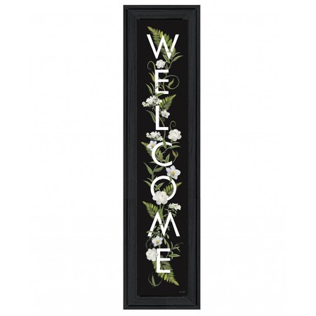 Homeroots Welcome Sign I 2 Black Framed Print Wall Art 408112