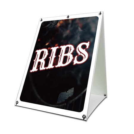 Signmission Ribs, 36 Inch x 24 Inch A-frame Yard Sign, Coroplast Yard Sign SBC-2436-30420