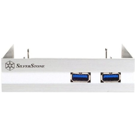Silverstone Technology FP36S 3.5 in. Bay Device for USB 3.0 and Two 2.5 in. Have Drives - Silver FP36S