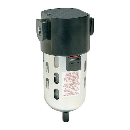 Wilkerson Filter, Manual Drain, For Liquid F26-04-000