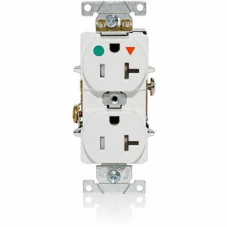Leviton Plugs&Rcptcls, 20A, 125VAC, Wht, PBT, PK10 T8300-IGW