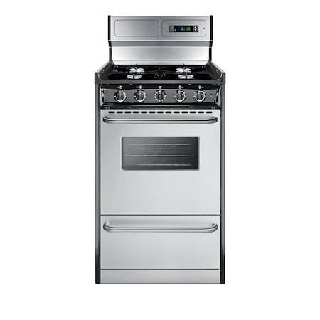 Summit 20in Wide Gas Range, Open Burners TNM1307BKW