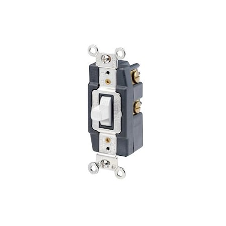 Leviton Wall Switch, 1/2 hp, Toggle, 15 A, Ivory 1281-W