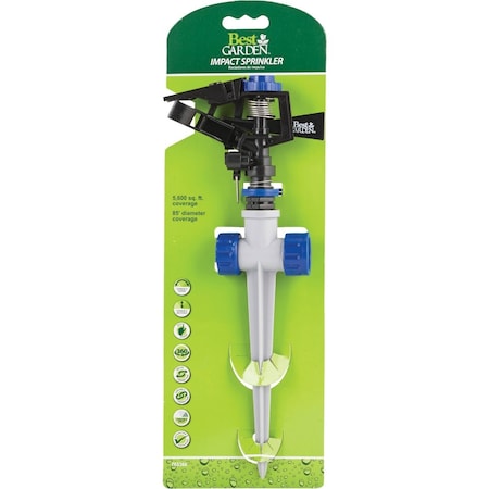 Best Garden Poly 5600 Sq. Ft. Spike Impulse Sprinkler DIT50200