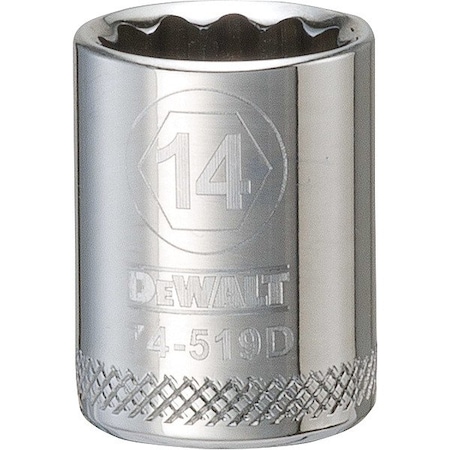 Dewalt Socket, 12 pt, 3/8in, 14 mm DWMT74519OSP