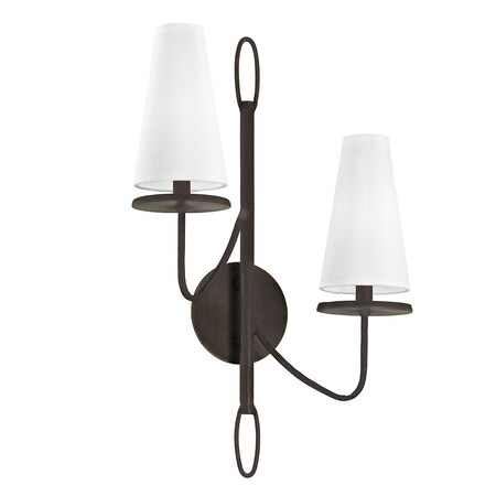 Troy Lighting Marcel 2 Light Wall Sconce 14 In. Textured Bronze B6292-TBZ