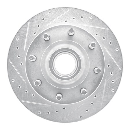 Dynamic Friction Co DFC Brake Rotor - Drilled and Slotted - Silver 631-54118L
