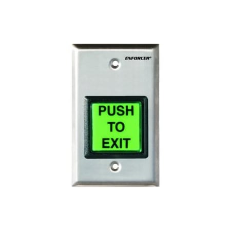 Seco Single Gang 2in Illuminated Green Push/Request to Exit Button SD-7202GC-PTQ