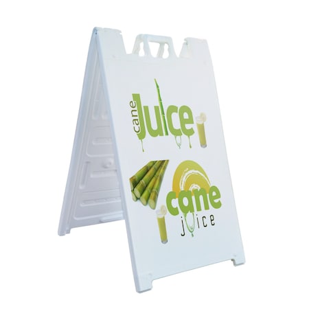 Signmission Sugar Cane Juice, A-Frame & 2 Decals Installed, Heavy-Duty Plastic Frame SBHD-D-2436-Sugar Cane Juice