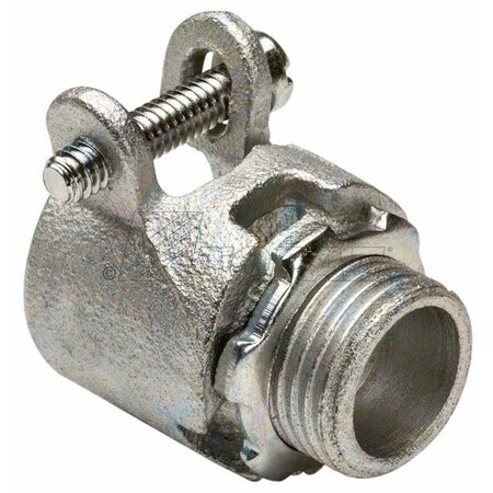 Topaz Straight Squeeze BX-Flex Connector 1/2" Malleable Iron 151M