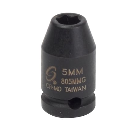 Sunex 1/4 in Drive 5Mm Magnetic Impact Socket 805MMG